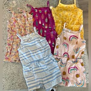 Toddler girl romper bundle 3T